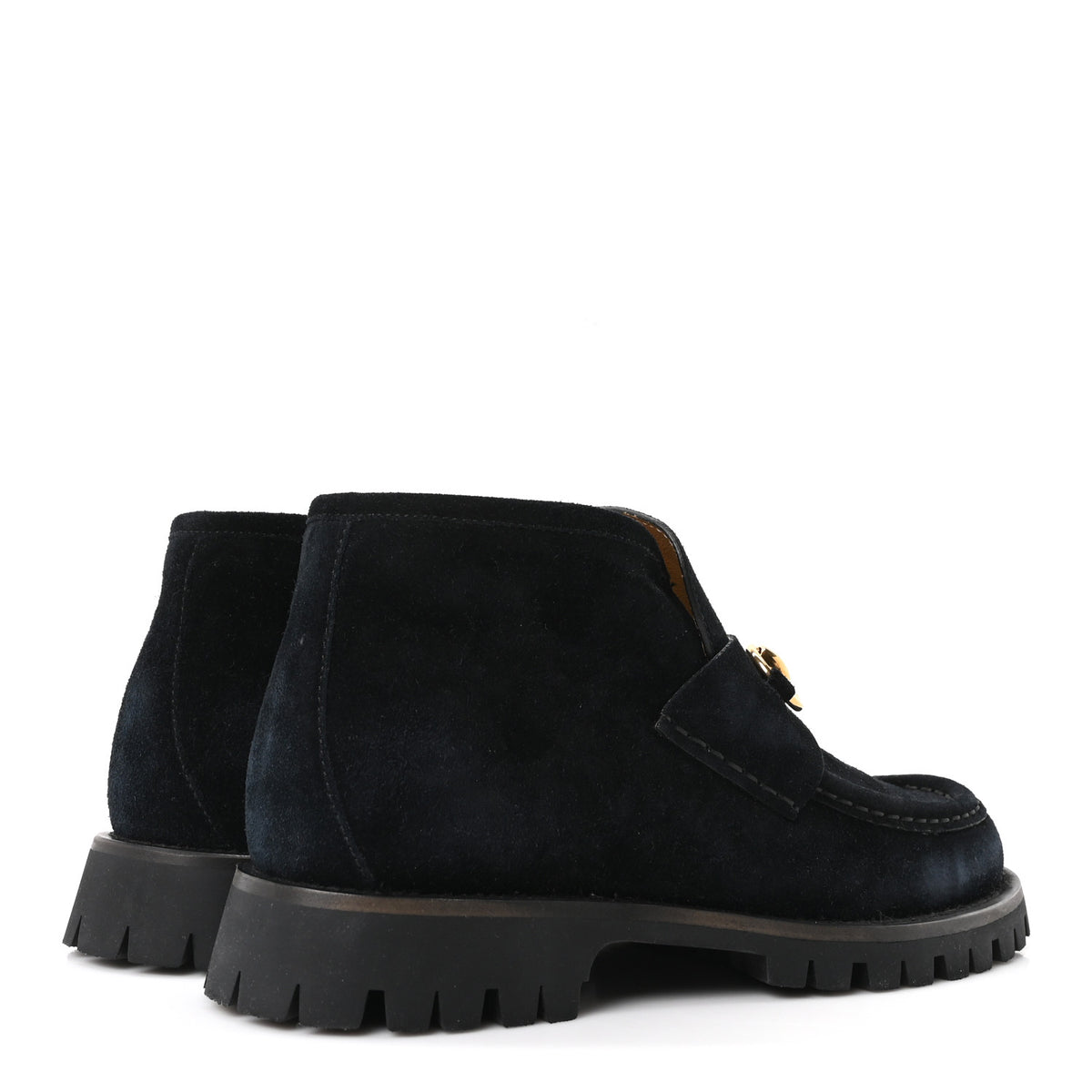 Gucci Suede Horsebit Womens Ankle Boots 38 Black 5 of 10