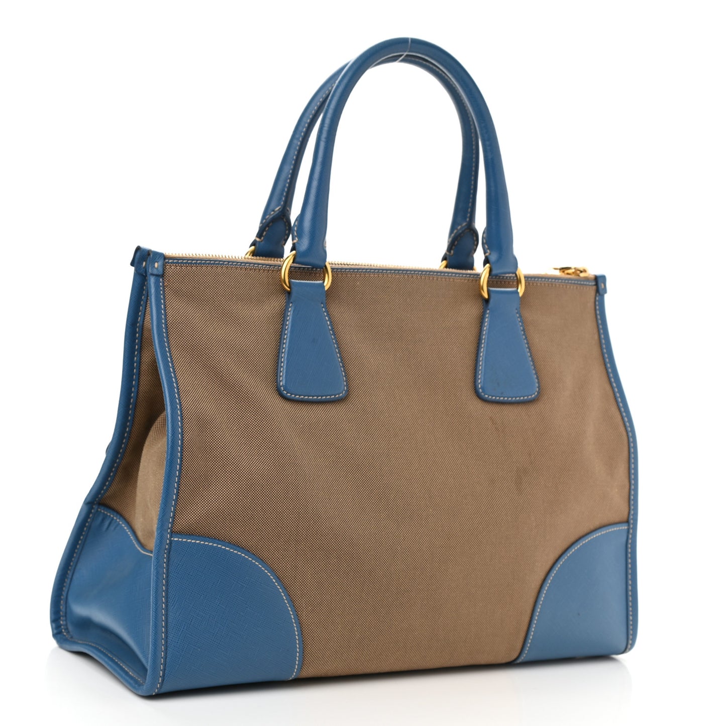 Jacquard Logo Tote Azzurro