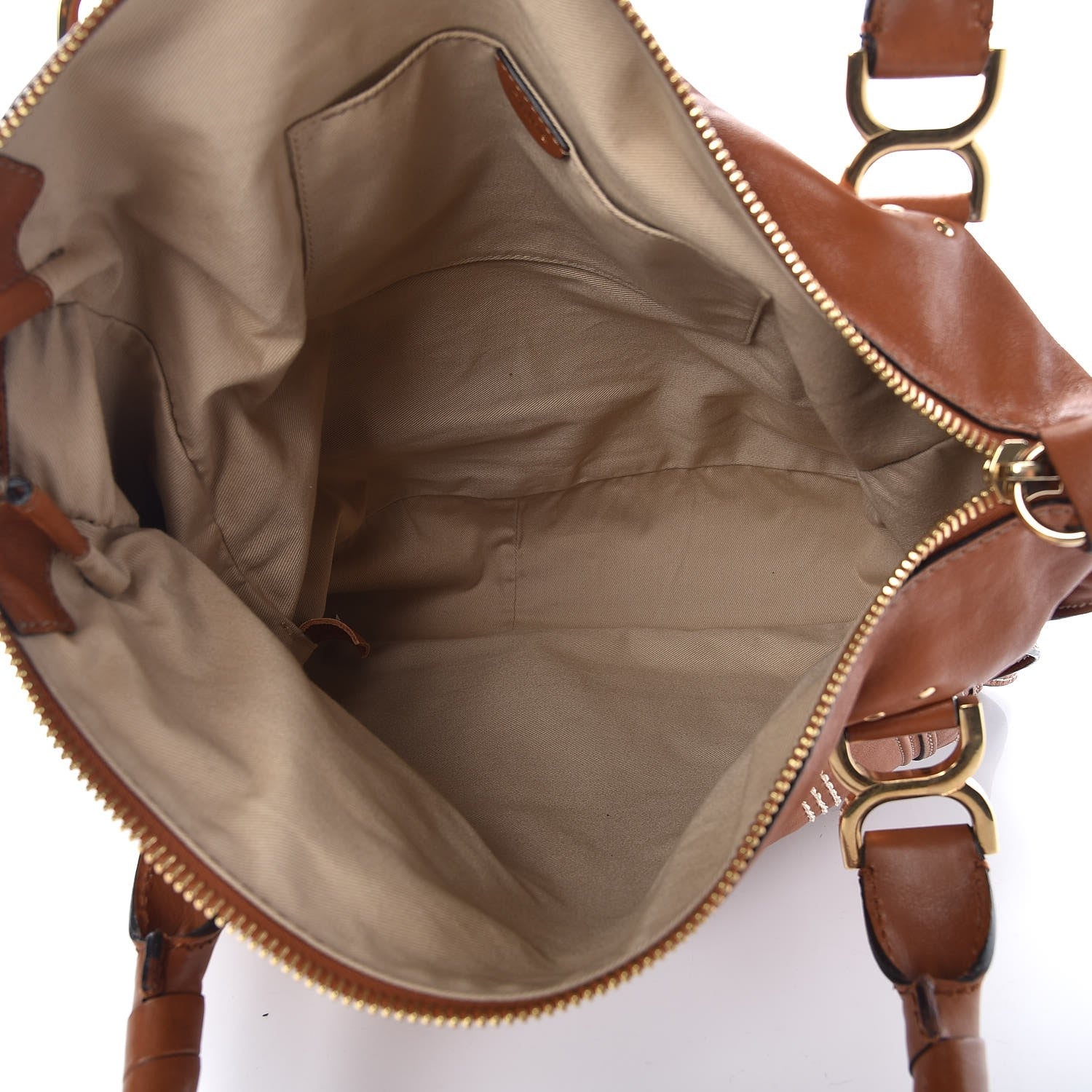 Chloe Sheepskin Large Marcie Lock Satchel Armagnac 5 of 11