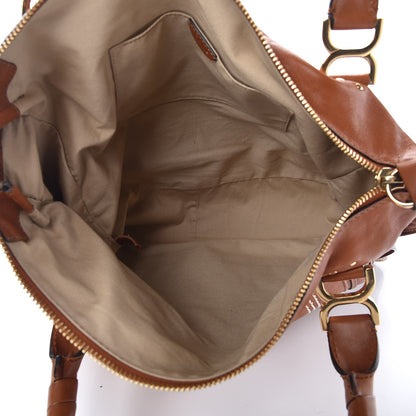 Chloe Sheepskin Large Marcie Lock Satchel Armagnac 5 of 11