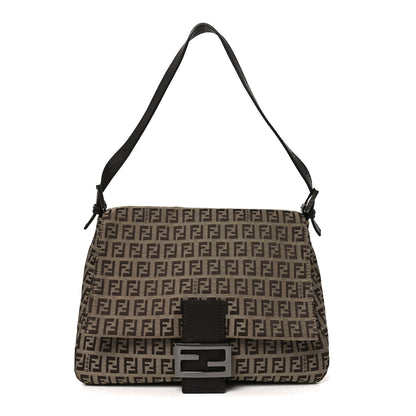 Fendi Zucchino Vitello Mama Baguette Testa di Moro Beige 1 of 10