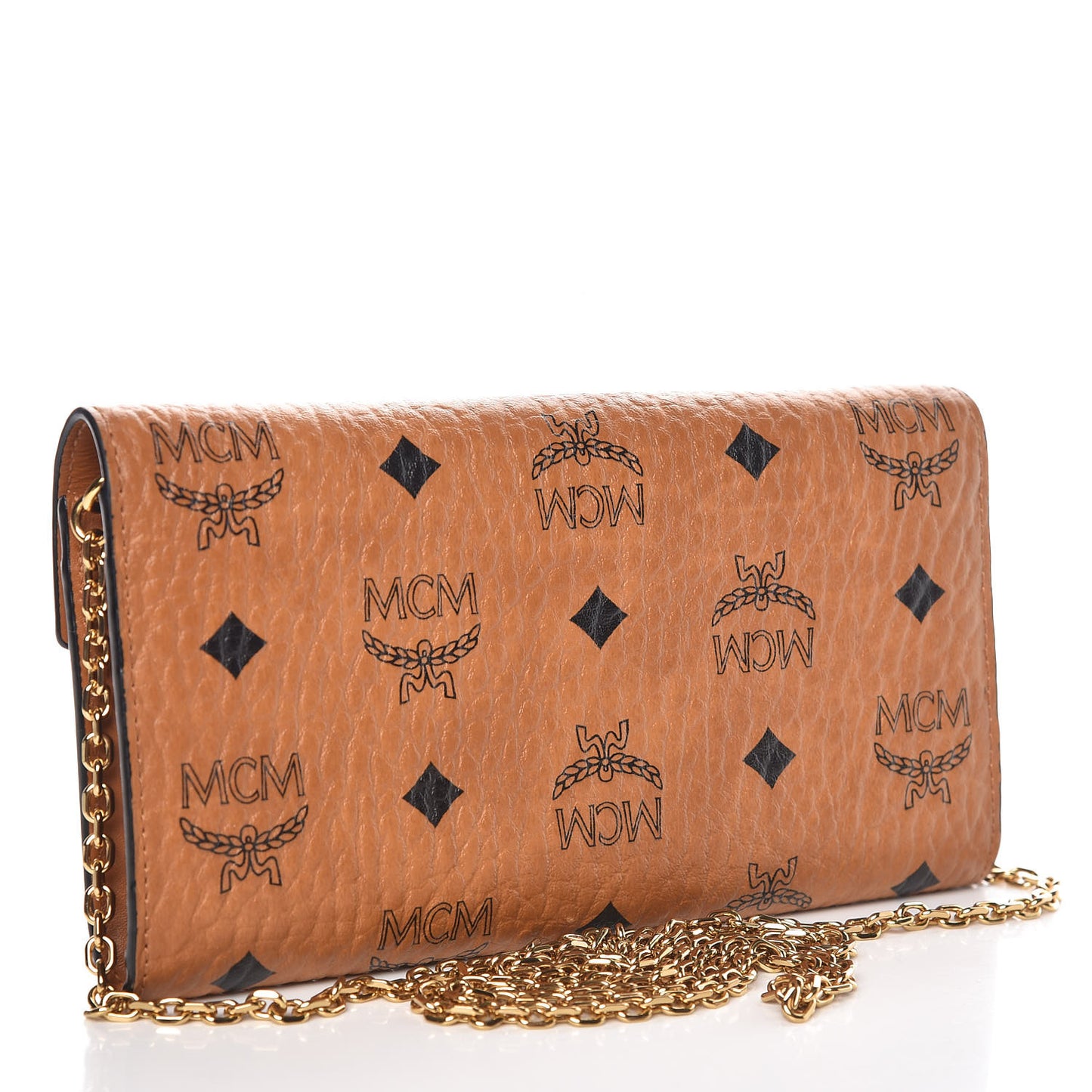Visetos Large Patricia Wallet On Chain Cognac