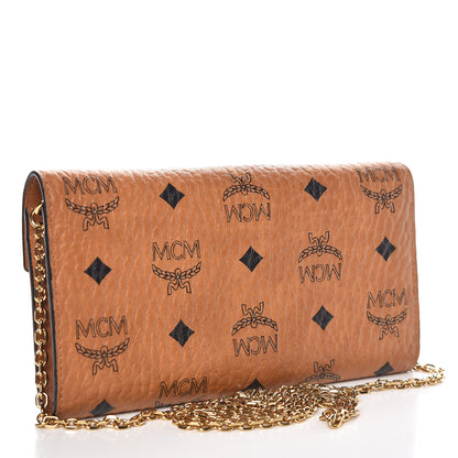 MCM Visetos Large Patricia Wallet On Chain Cognac 3 of 11