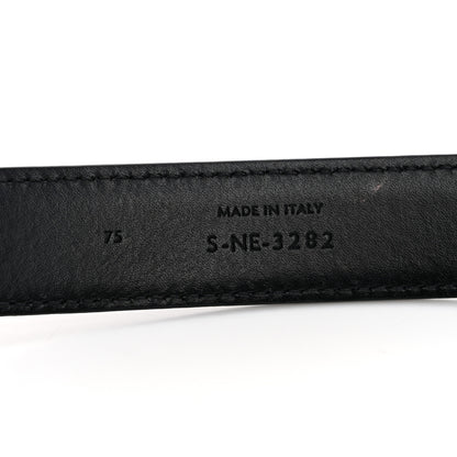 Celine Box Calfskin Small 25mm Triomphe Belt 75 30 Black 4 of 11