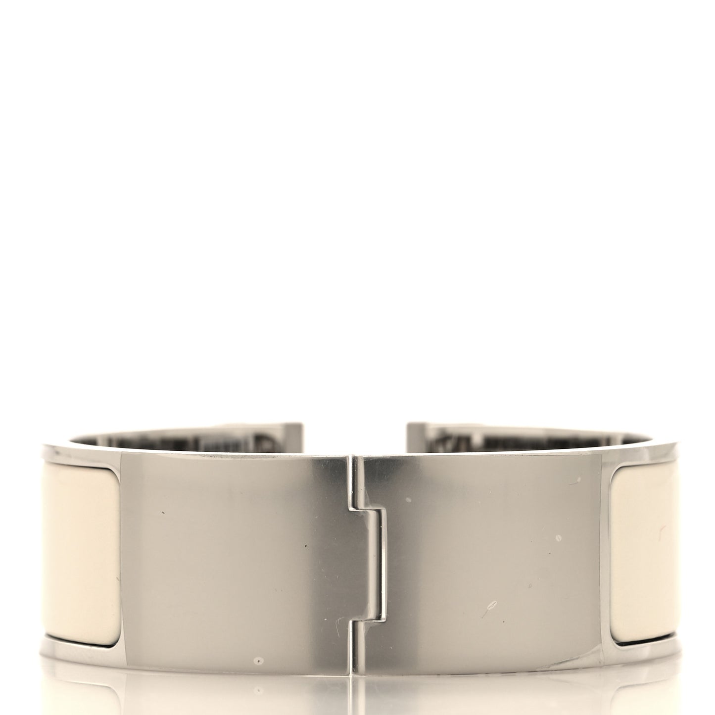 Enamel Wide Clic Clac H Bracelet PM Creme