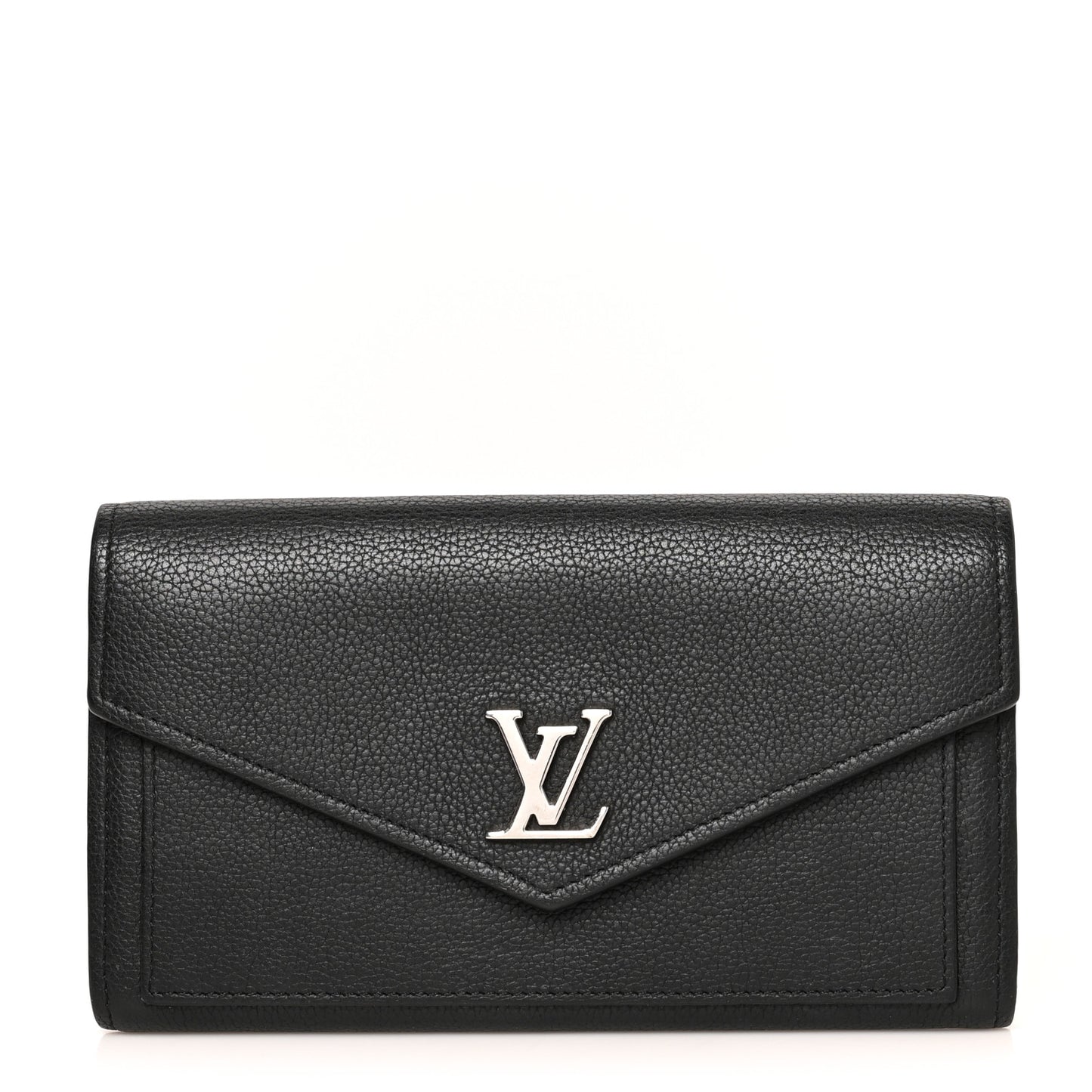 Soft Calfskin My Lockme Wallet Black