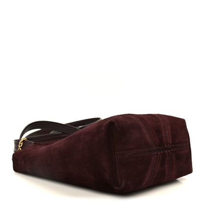 Chloe Suede Small Spin Tote Deep Violine 4 of 11