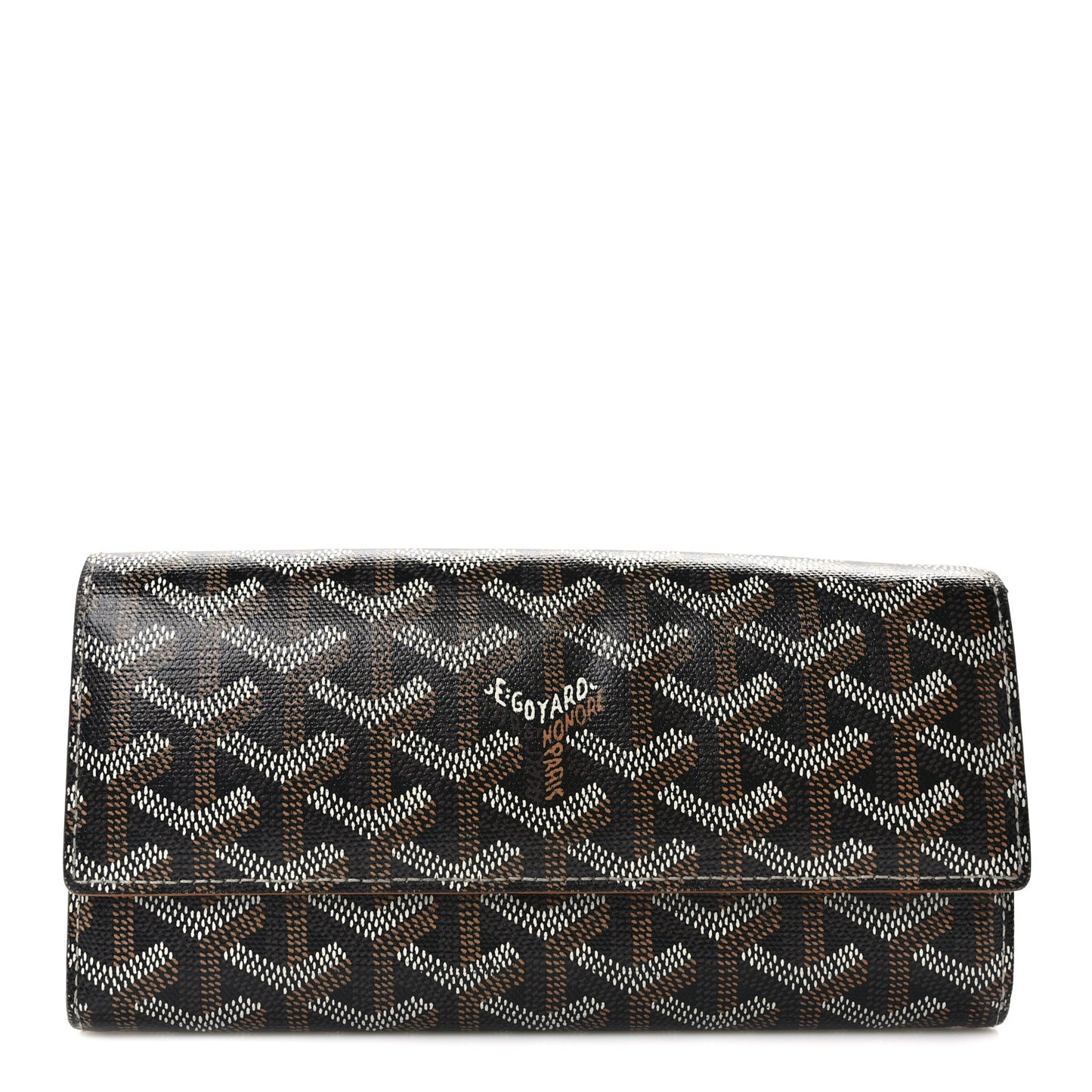 Goyardine Varenne Long Wallet Black Gold