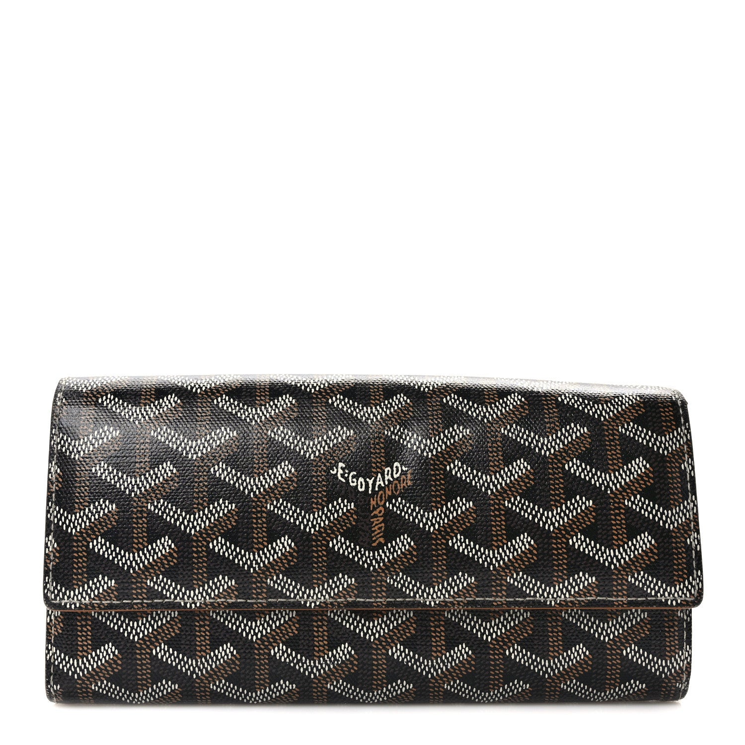Goyard Goyardine Varenne Long Wallet Black Gold 1 of 10