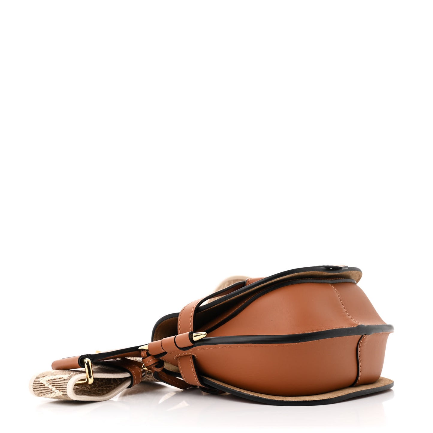 Calfskin Jacquard Mini Gate Dual Bag Tan