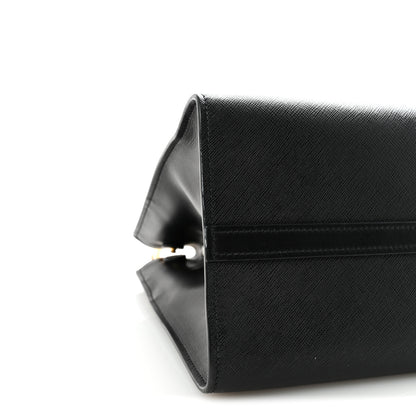 Prada Saffiano City Calfskin Paradigme Bag Black 8 of 9