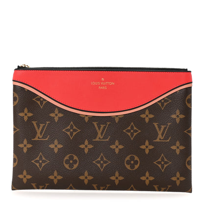 Louis Vuitton Monogram Tuileries Pochette Red 1 of 7