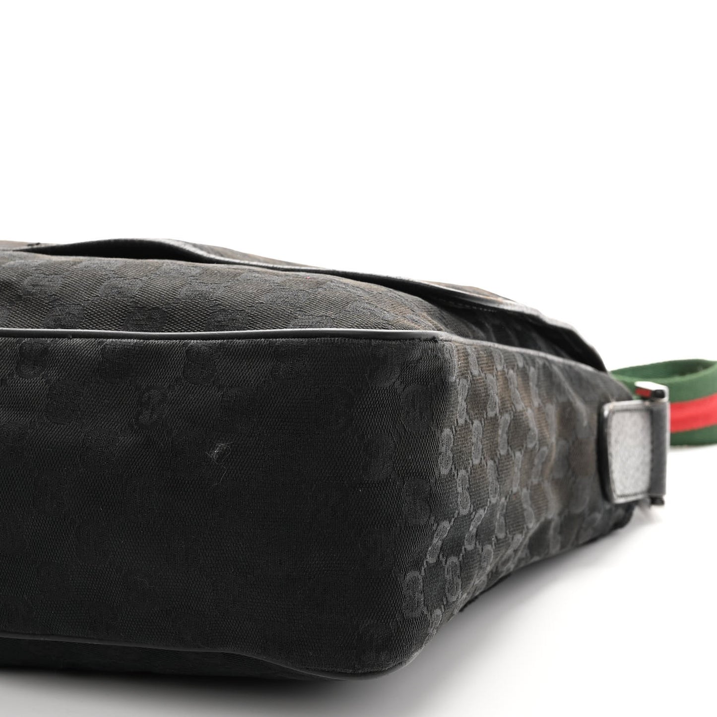 Monogram Web Medium Flap Messenger Black