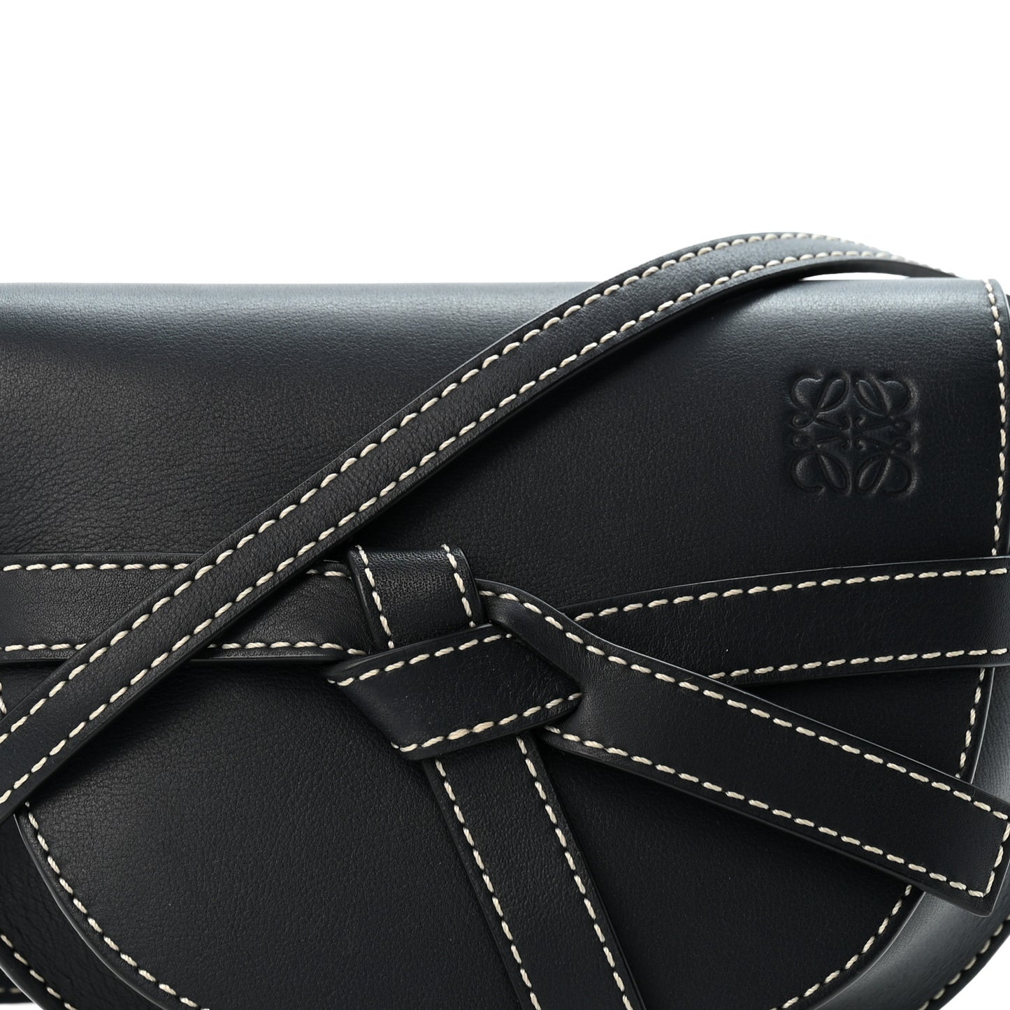 Calfskin Mini Gate Crossbody Bag Midnight Blue