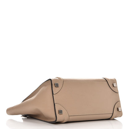 Celine Drummed Calfskin Micro Luggage Dune 4 of 9