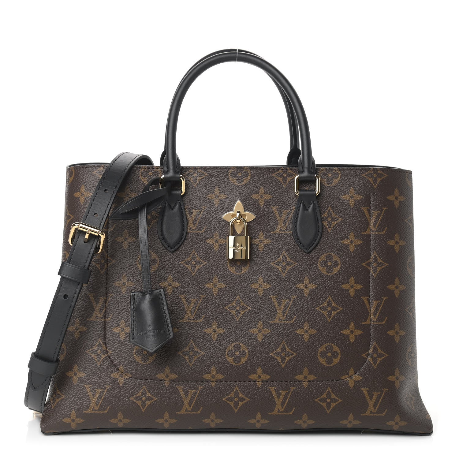 Louis Vuitton Monogram Flower Tote Black 1 of 10