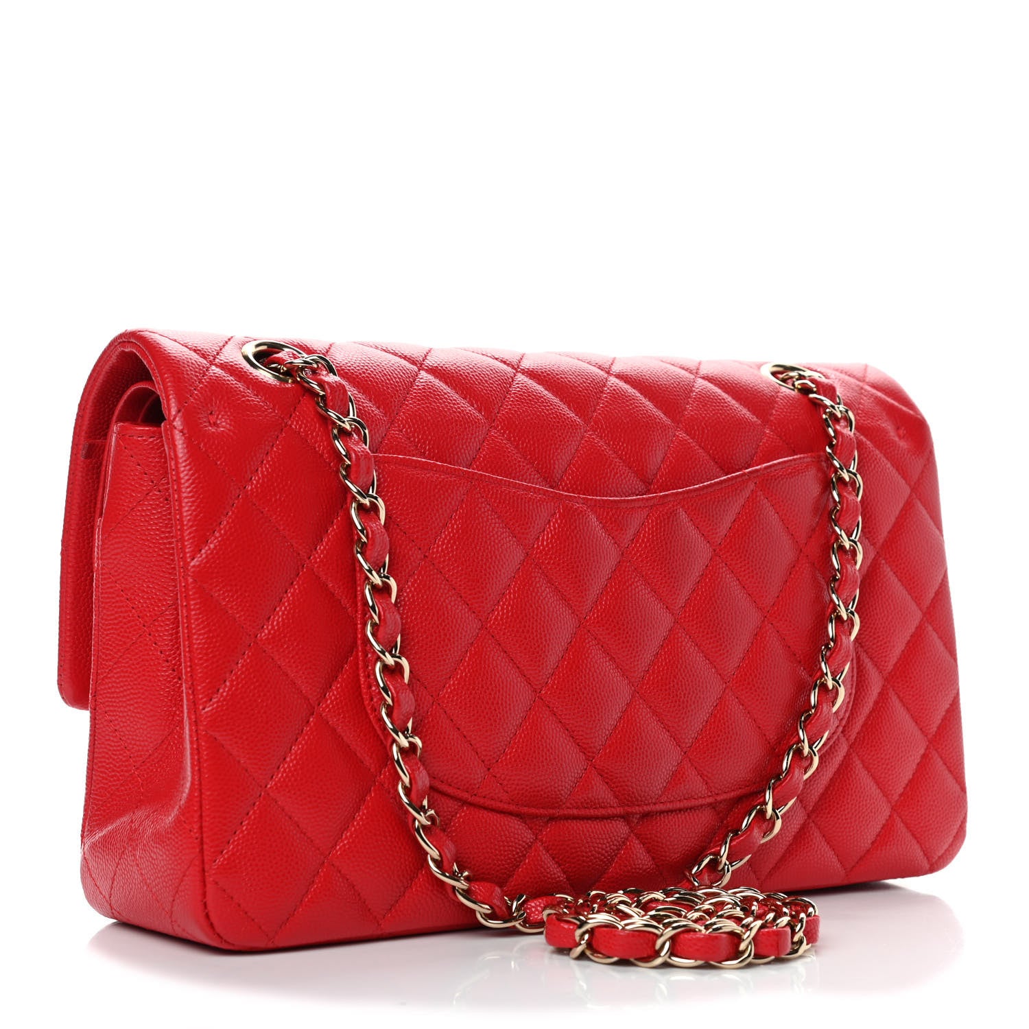 Chanel Caviar Quilted Medium Double Flap Red 2 of 5