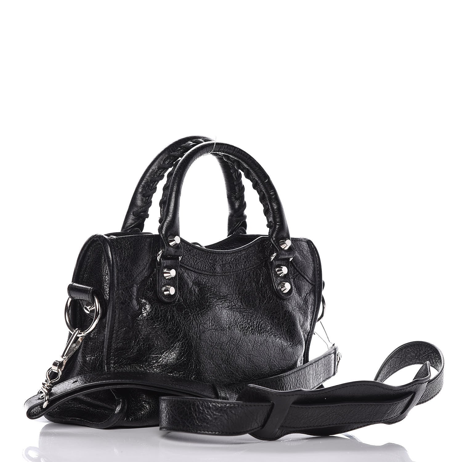 Balenciaga Agneau Classic Silver Hardware Mini City Black 3 of 9