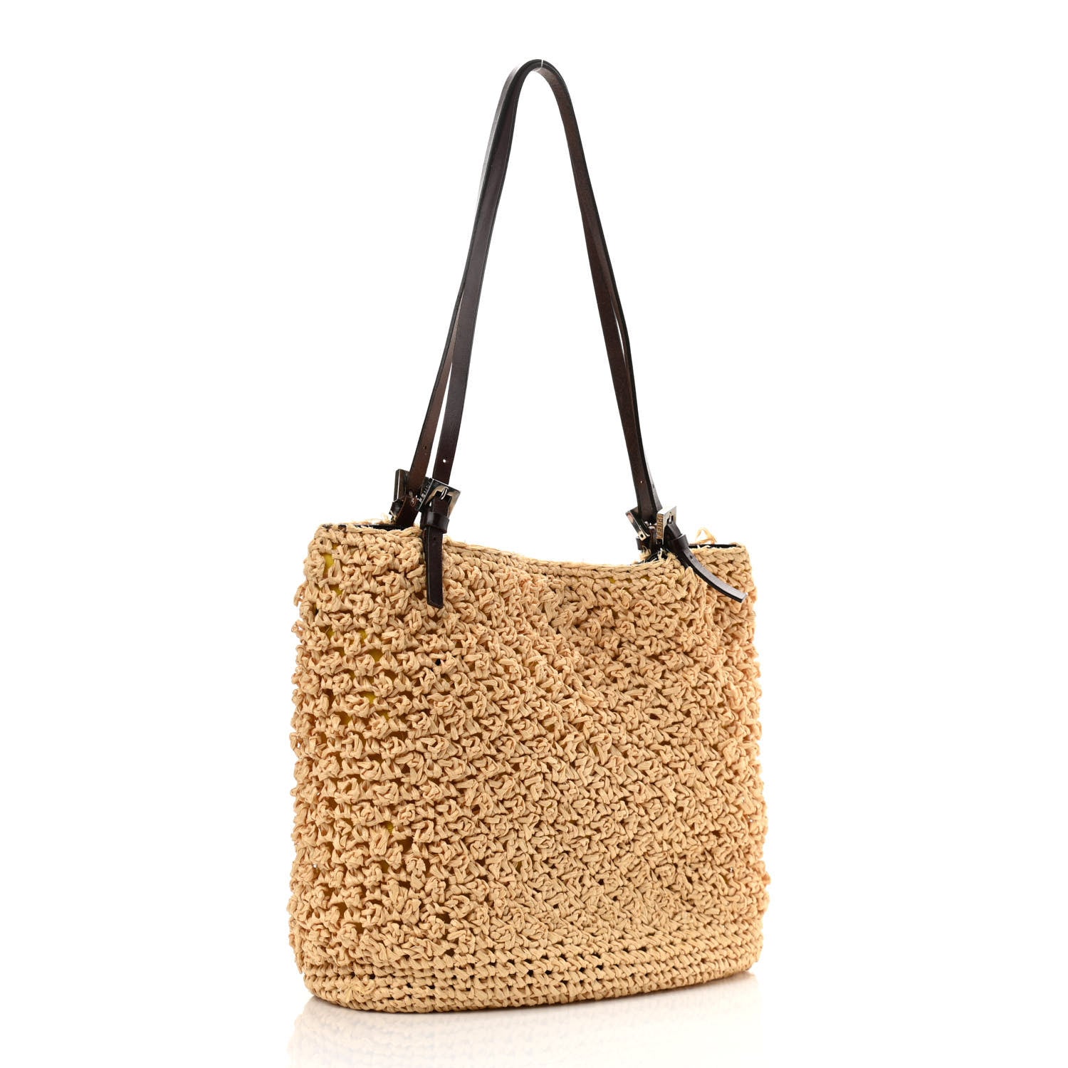 Fendi Raffia Calfskin Tote 3 of 12