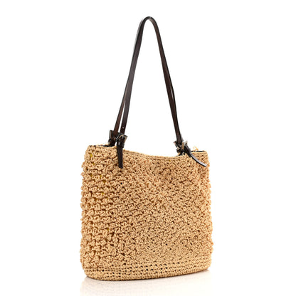Fendi Raffia Calfskin Tote 3 of 12