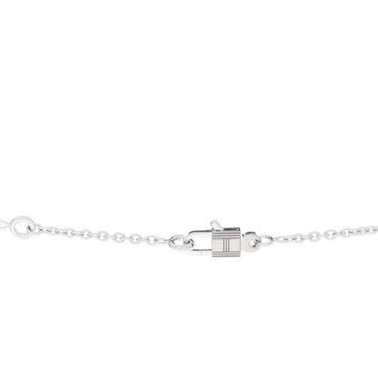 Hermes 18K White Gold Diamond Amulettes Cadenas Pendant Necklace 4 of 5