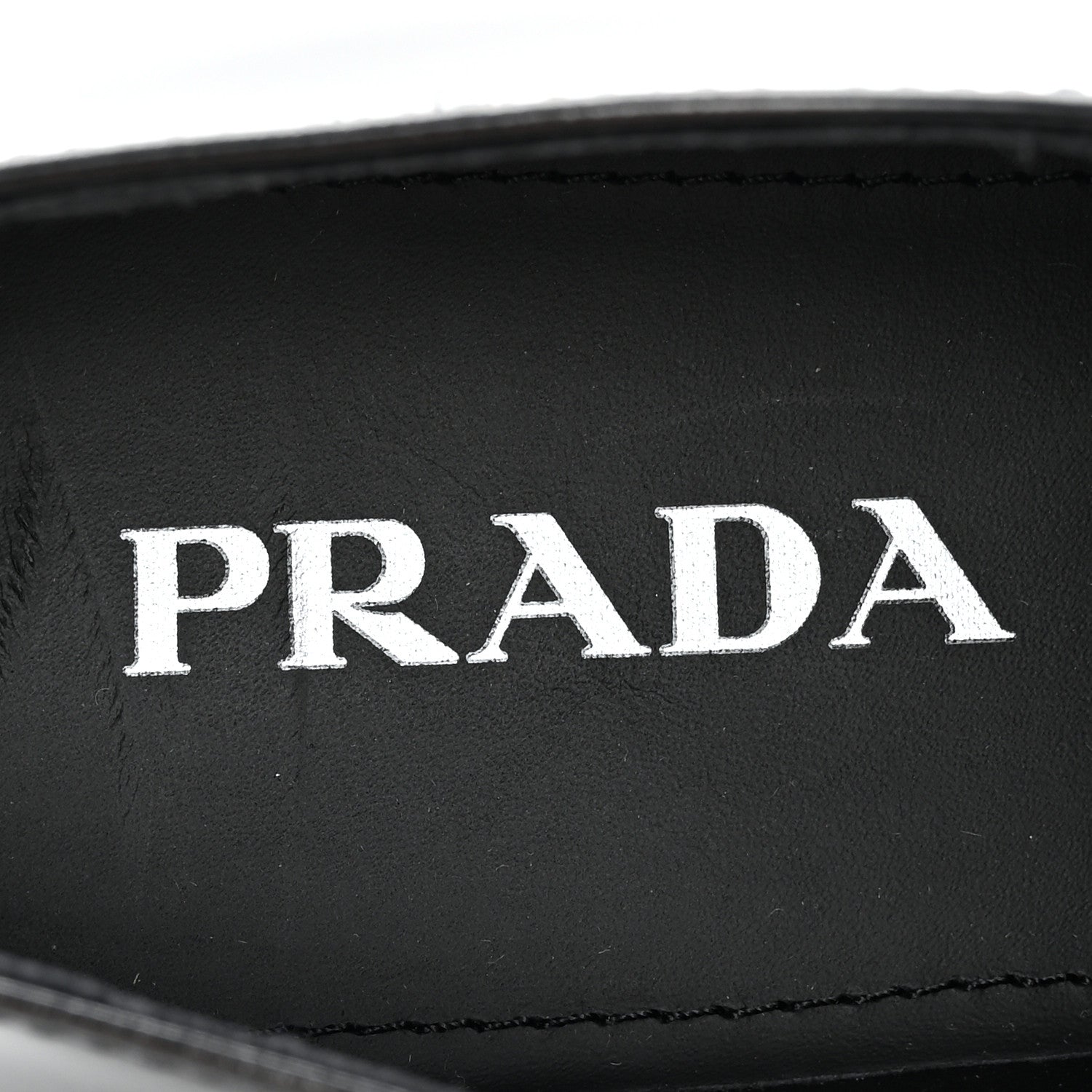 Prada Spazzolato Metal Triangle Logo 50mm Loafers 40 Black 7 of 11