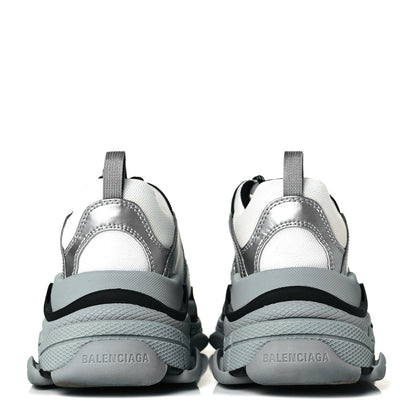 Balenciaga Metallic Fabric Mesh Mens Triple S Sneakers 39 Grey Dark Grey Black 5 of 11