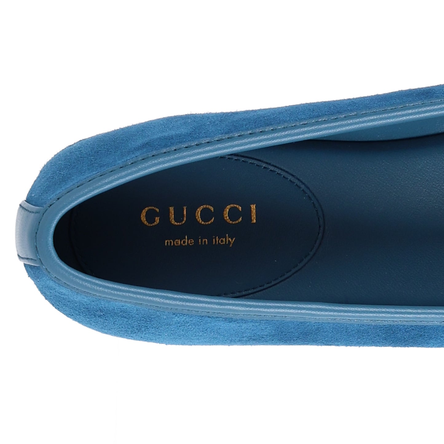 Kid Scamosciato Nappa Camargue Horsebit Ballet Flats 37 Deep Acqua