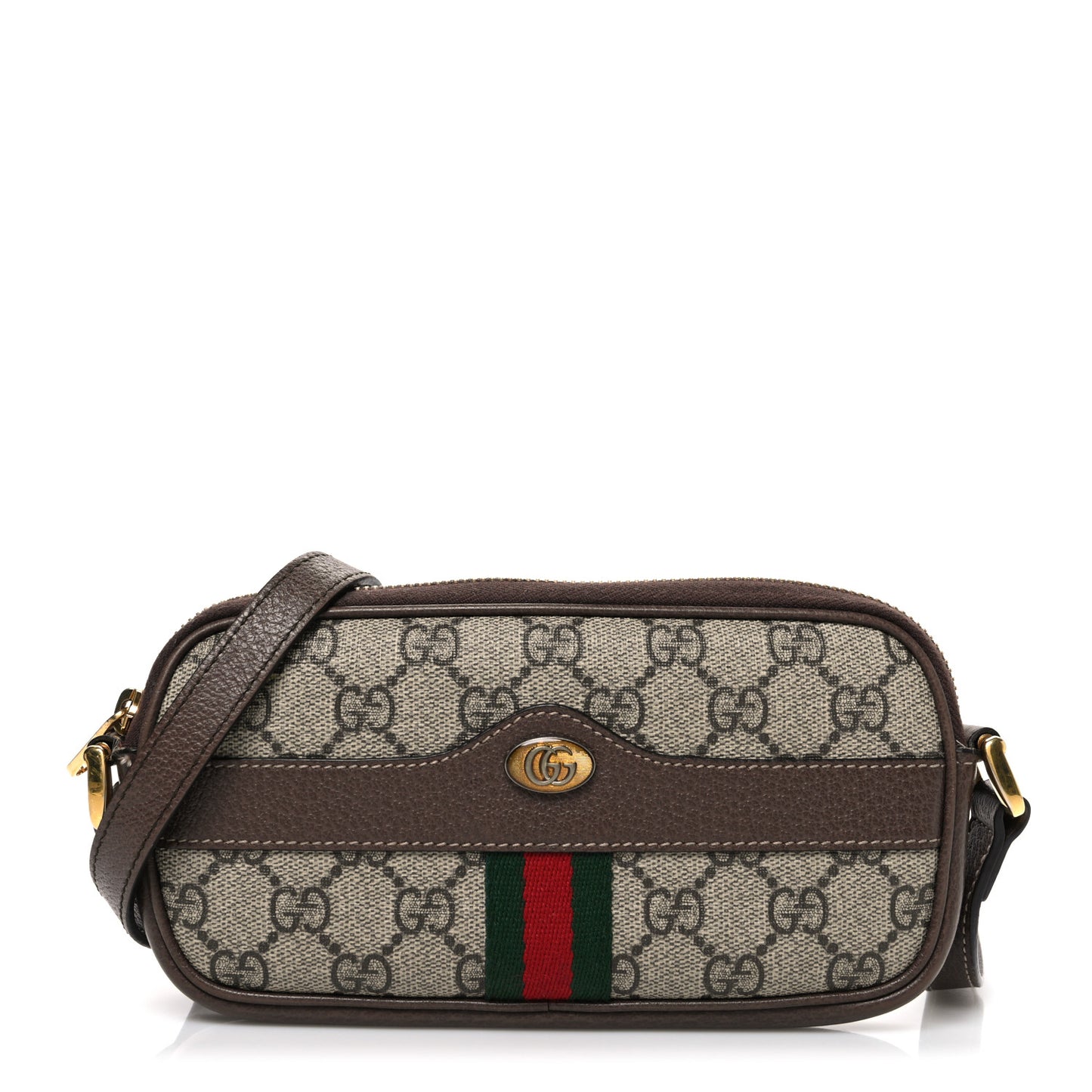 GG Supreme Monogram Web Mini Ophidia GG Bag Brown