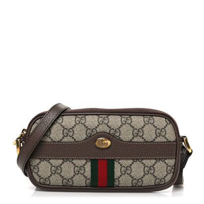 Gucci GG Supreme Monogram Web Mini Ophidia GG Bag Brown 1 of 11