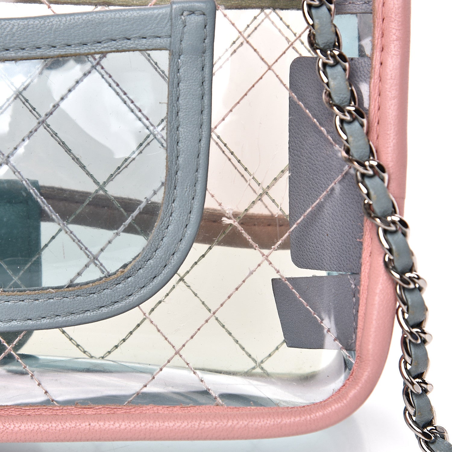 Chanel Lambskin PVC Quilted Mini Coco Splash Flap Blue Green 10 of 11