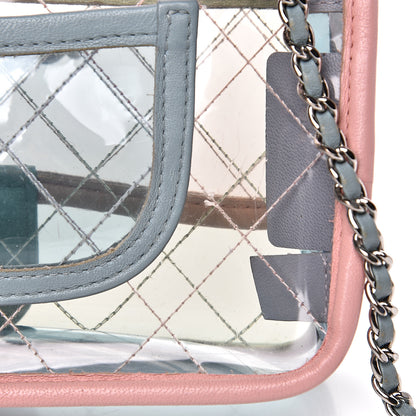 Chanel Lambskin PVC Quilted Mini Coco Splash Flap Blue Green 10 of 11