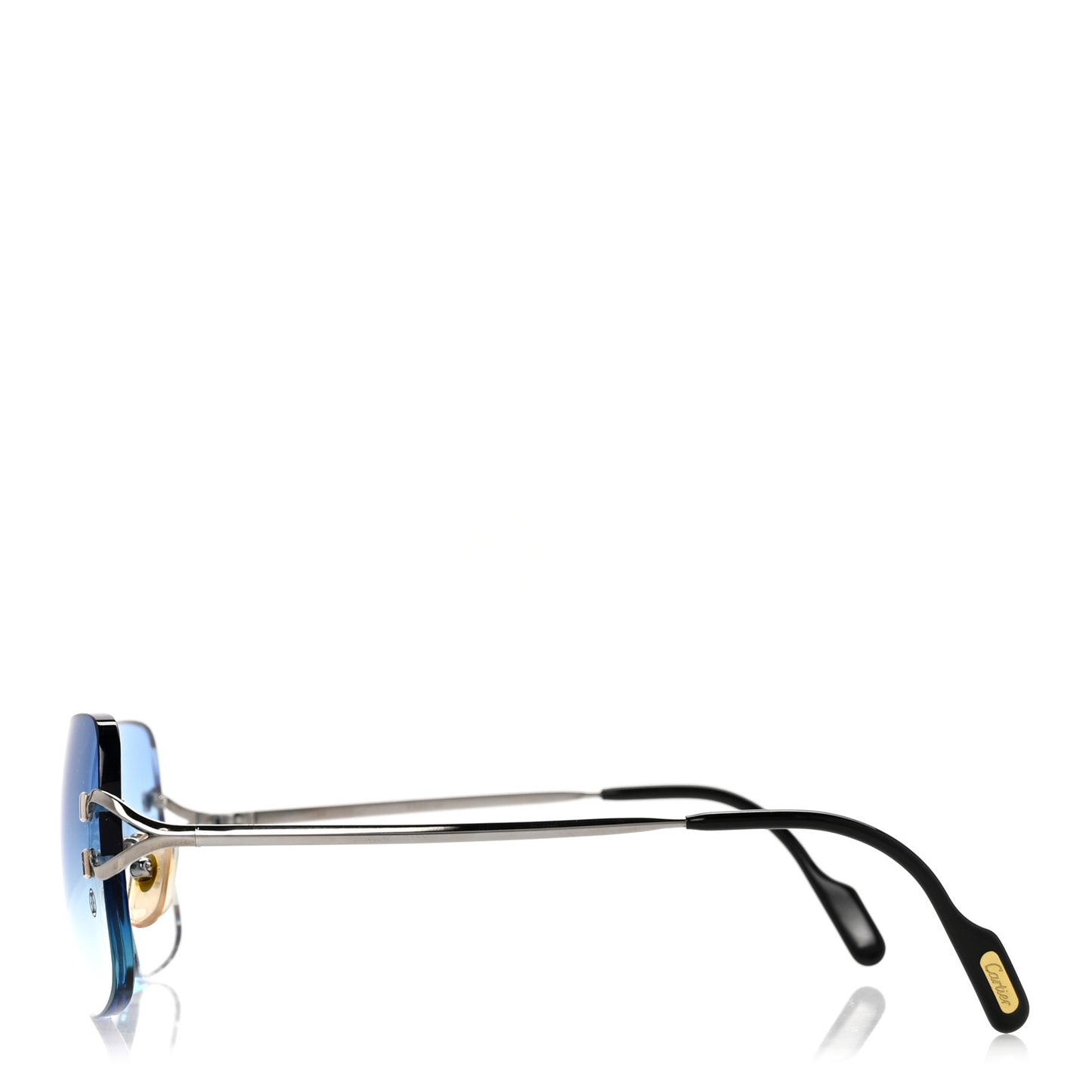 Metal Rimless Gradient Sunglasses Silver