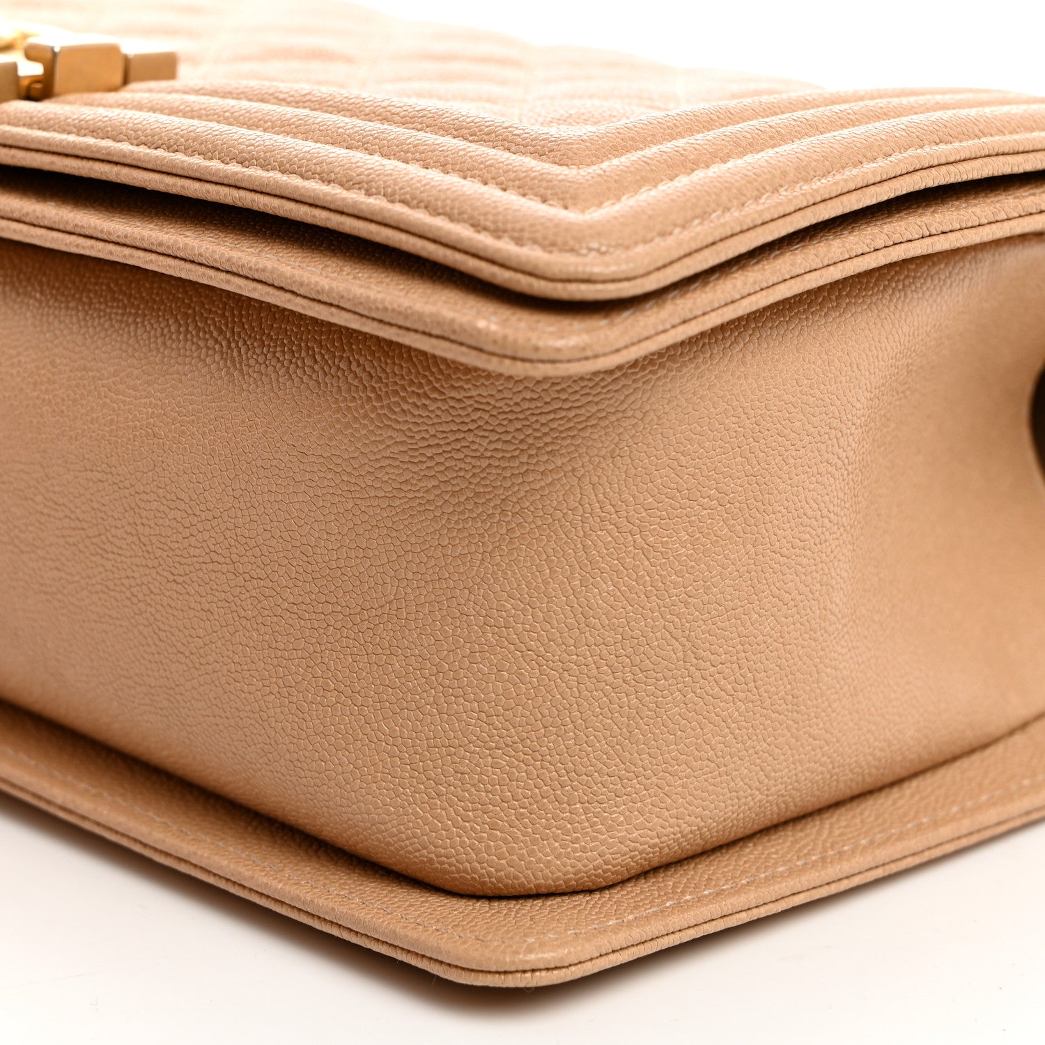 Chanel Caviar Quilted Medium Boy Flap Beige 10 of 10