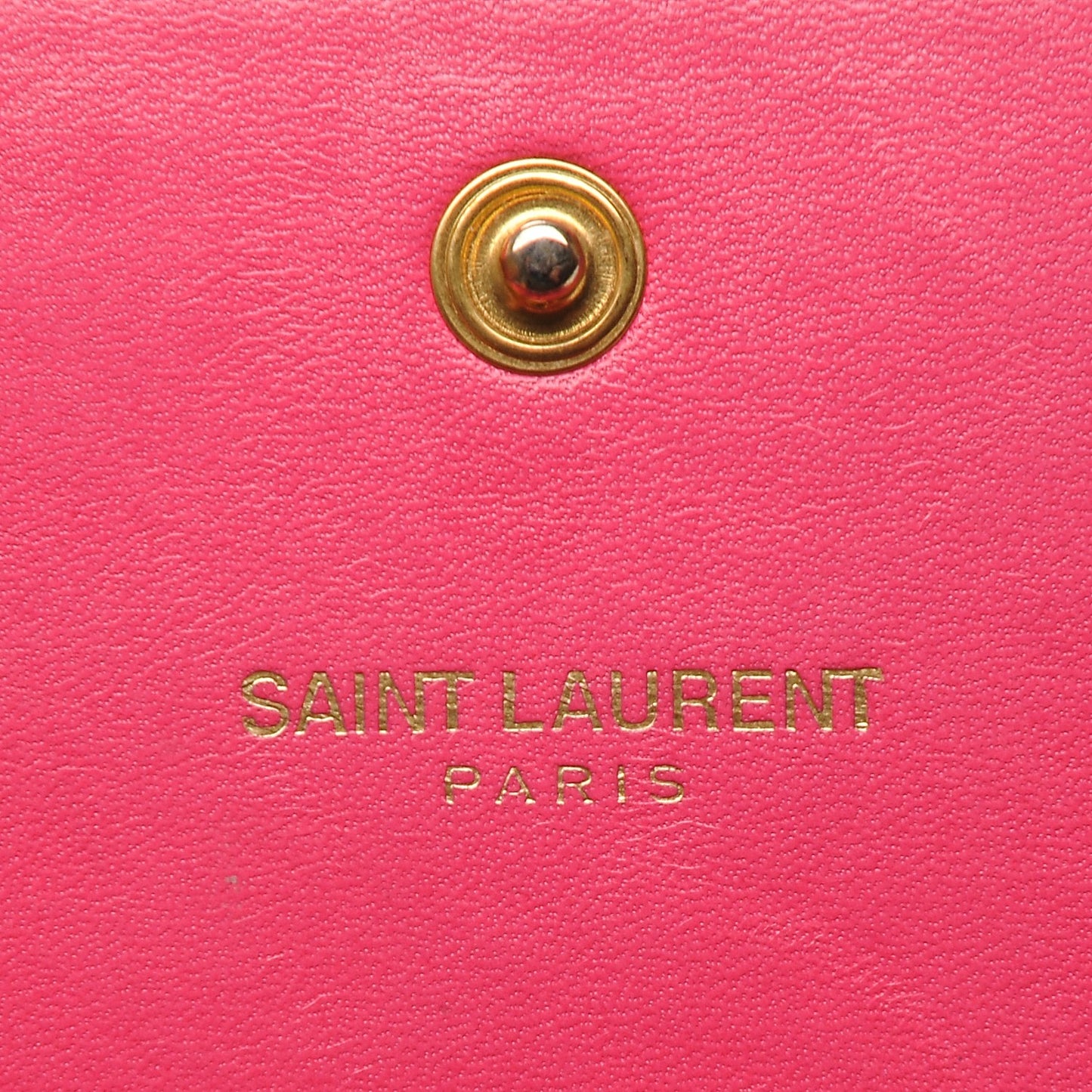 Patent Grain de Poudre Classic Large Letters Flap Wallet Bubblegum
