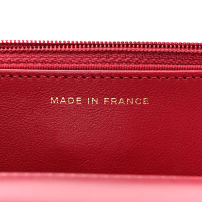 Chanel Lambskin Quilted Trendy CC Wallet On Chain WOC Red 7 of 11