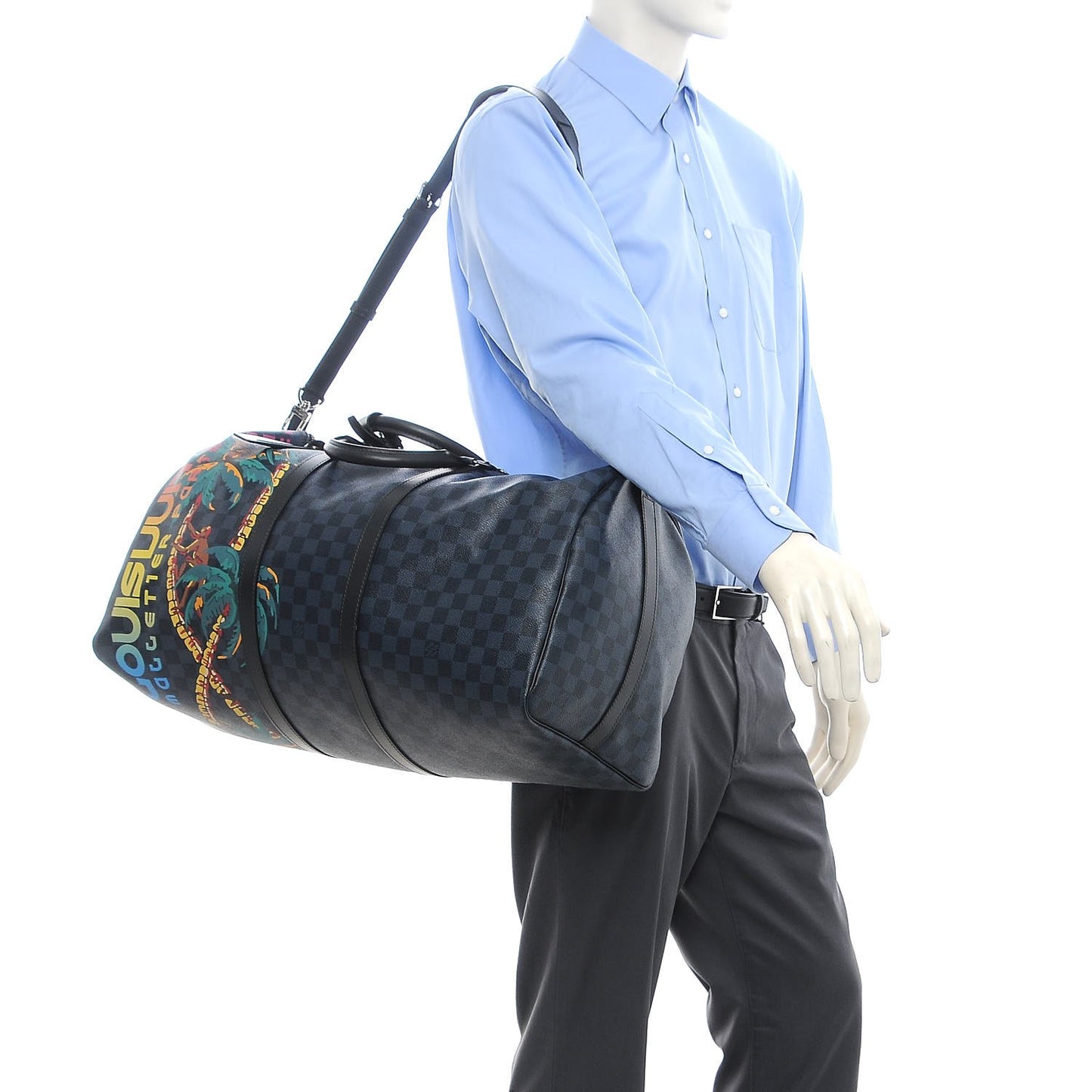 Damier Cobalt Jungle Keepall Bandouliere 55