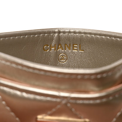 Chanel Metallic Aged Calfskin Quilted Reissue Card Holder Gold 7 of 14