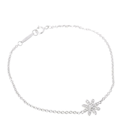 Tiffany 18K White Gold Diamond Daisy Bracelet 1 of 4