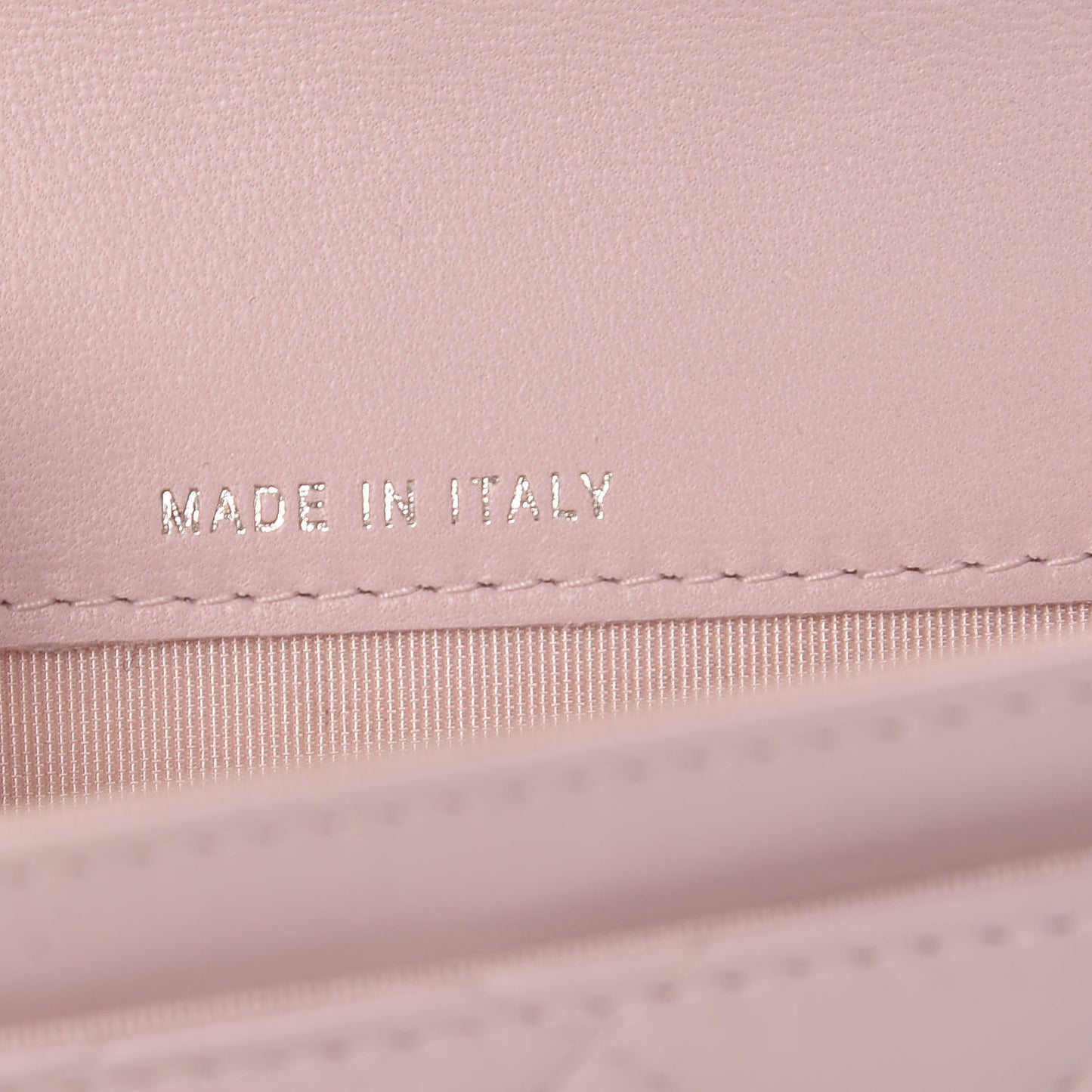 Lambskin Quilted Card Holder Light Pink