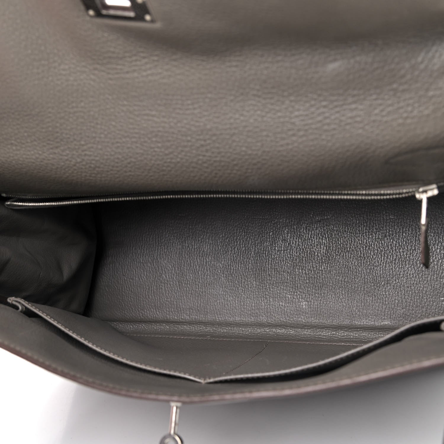 Hermes Taurillon Clemence Kelly Retourne 35 Etain 4 of 12