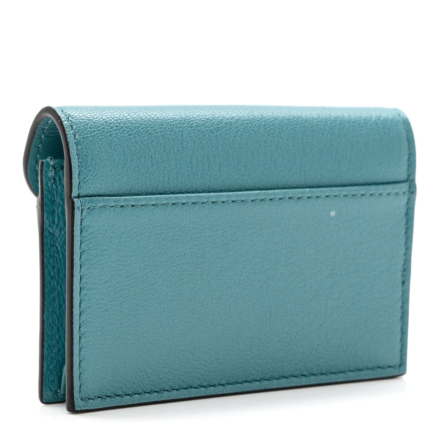 Goatskin Saddle Card Holder Azure Blue