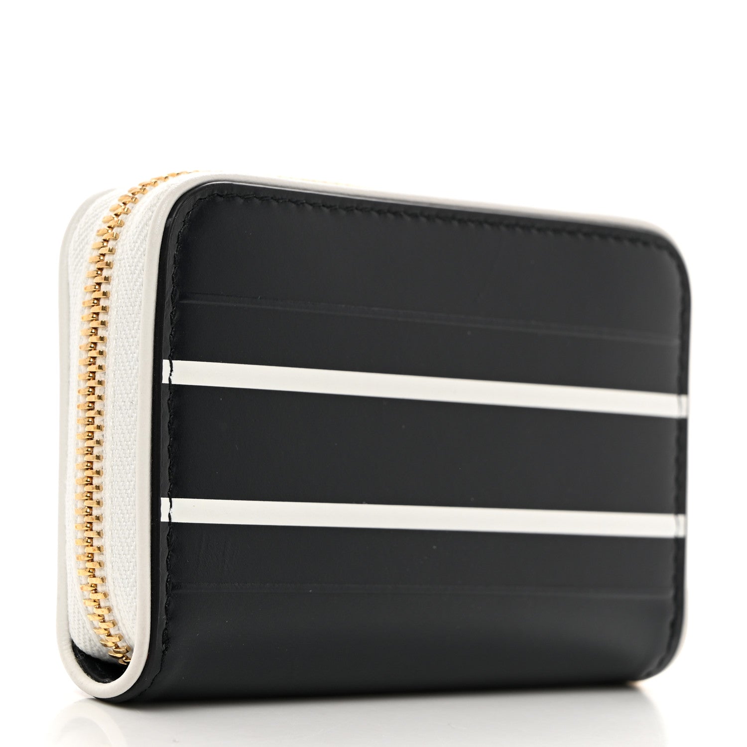 Christian Dior CHRISTIAN DIOR Calfskin Vibe Voyageur Card Holder Blue White 3 of 8