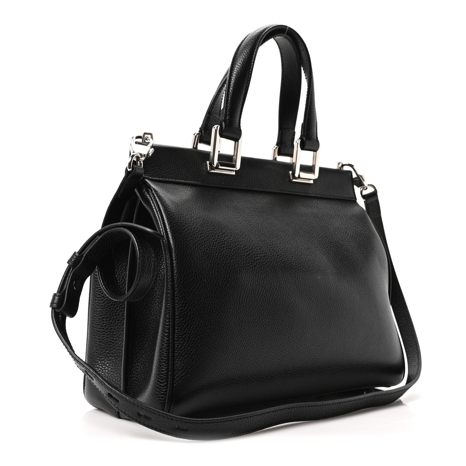 Gucci Grainy Calfskin Small Zumi Top Handle Bag Black 3 of 10