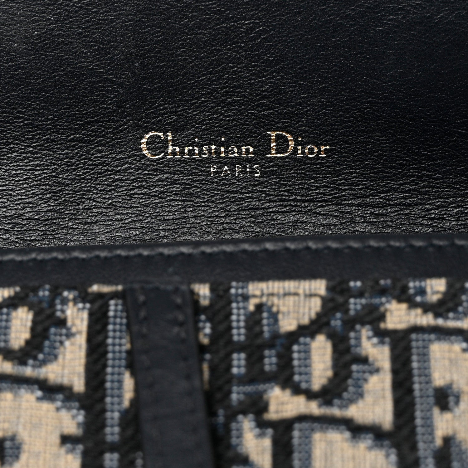Christian Dior Oblique Saddle Chain Long Wallet Blue 9 of 12