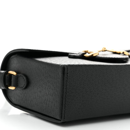 Gucci Calfskin Horsebit 1955 Shoulder Bag Black 9 of 11