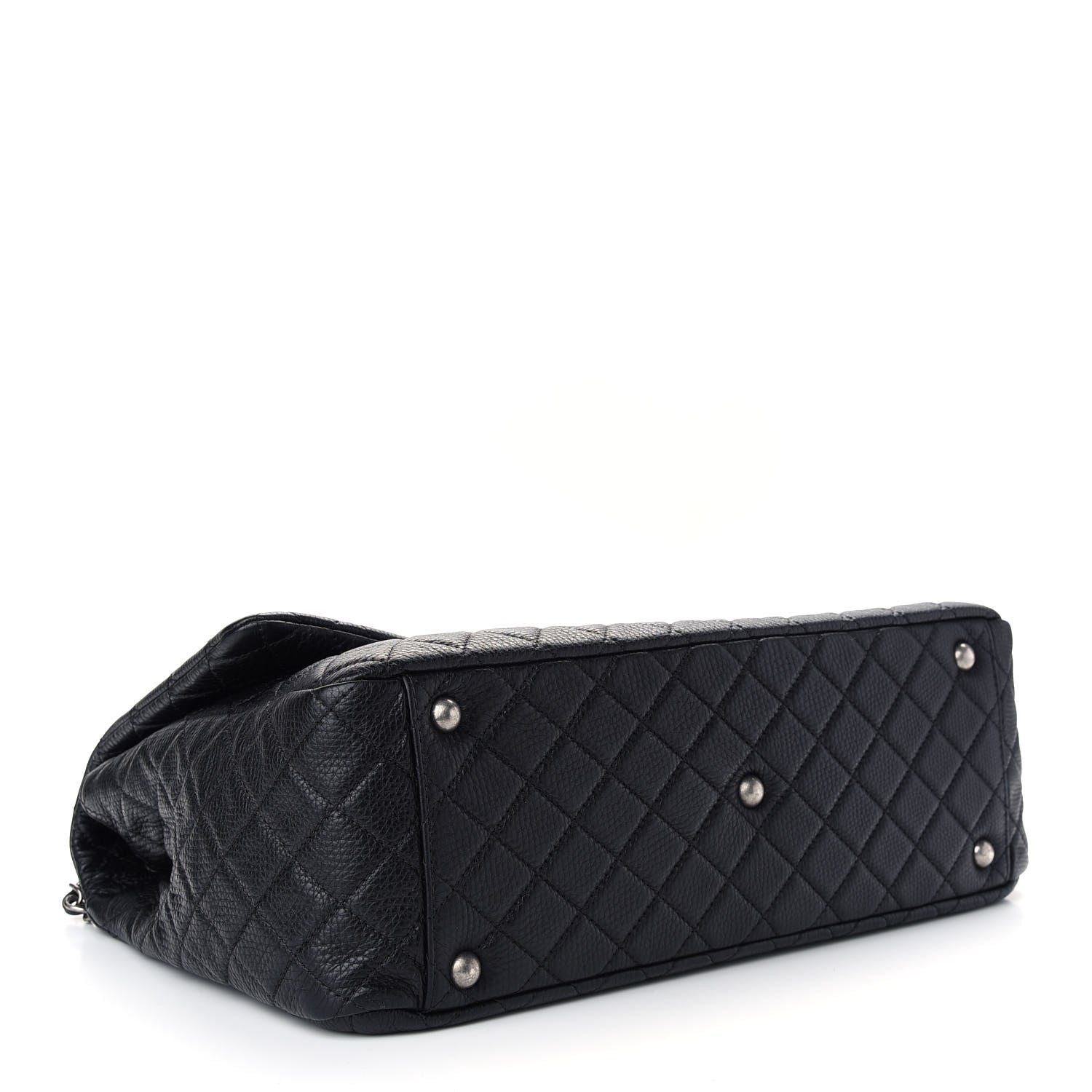 Chanel Calfskin Quilted XXL Travel Flap Bag Black 4 of 9