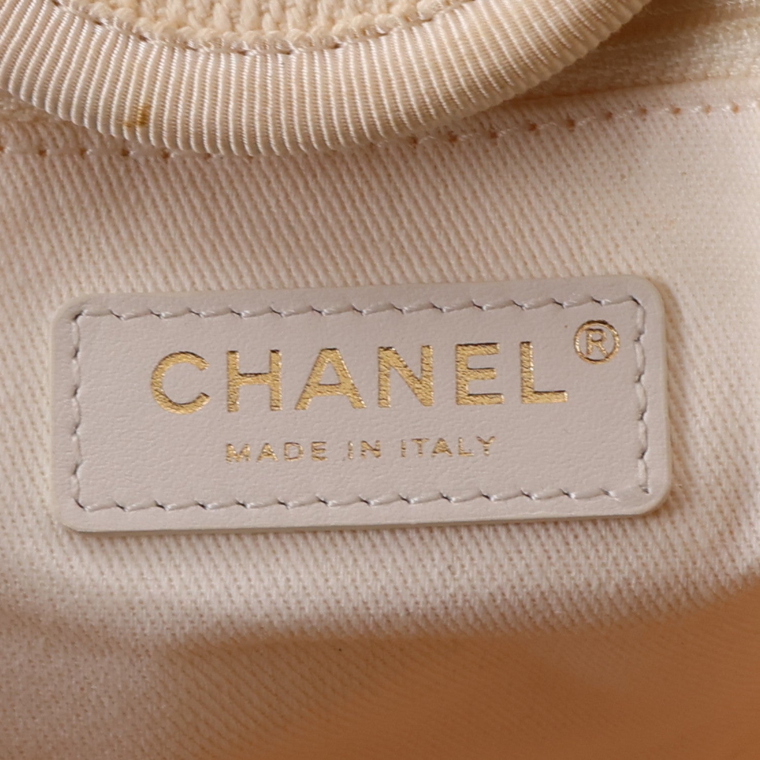Chanel Canvas Pearl Medium Deauville Tote Ecru Beige 6 of 10