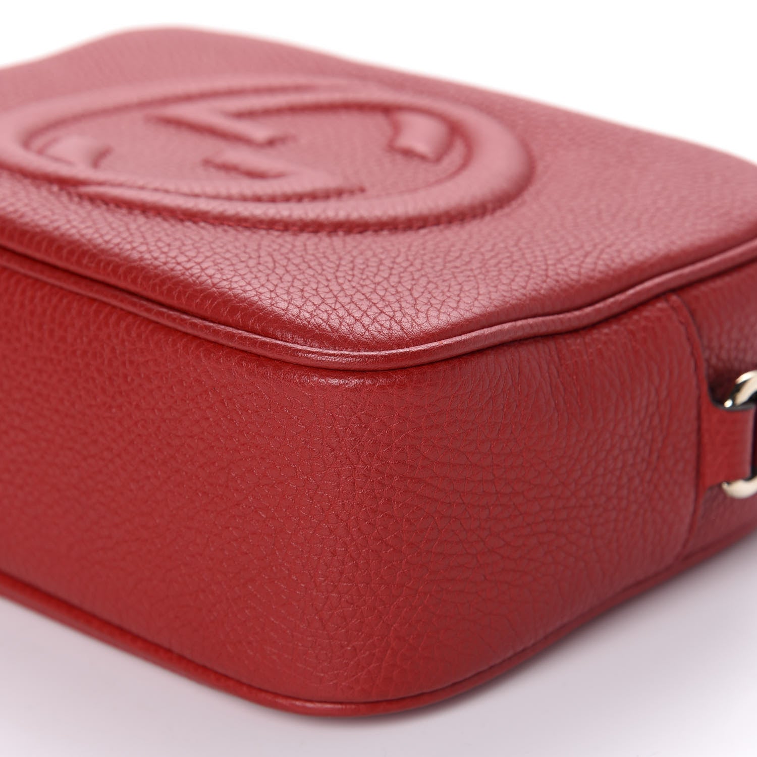 Gucci Pebbled Calfskin Small Soho Disco Bag Tabasco Red 7 of 10