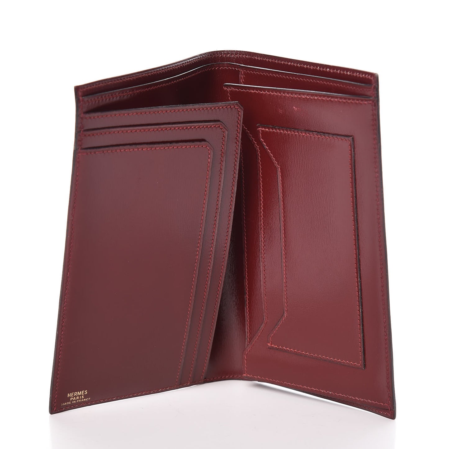 Box Checkbook Holder Wallet Rouge H